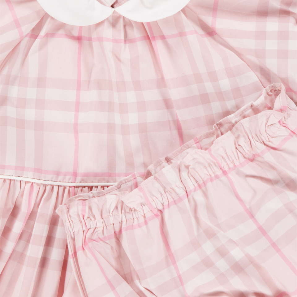 Burberry Aria Baby Meisjes Jurk In Licht Roze
