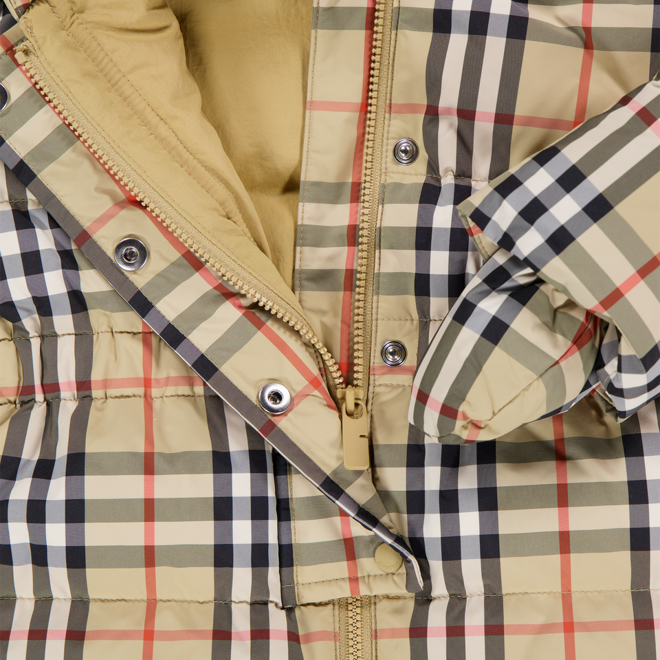 Burberry Harper Baby Unisex Ski Suits In Beige