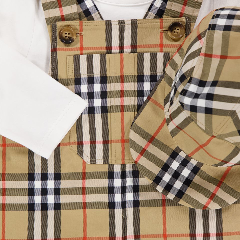 Burberry Darwin Baby Jongens Setje In Beige