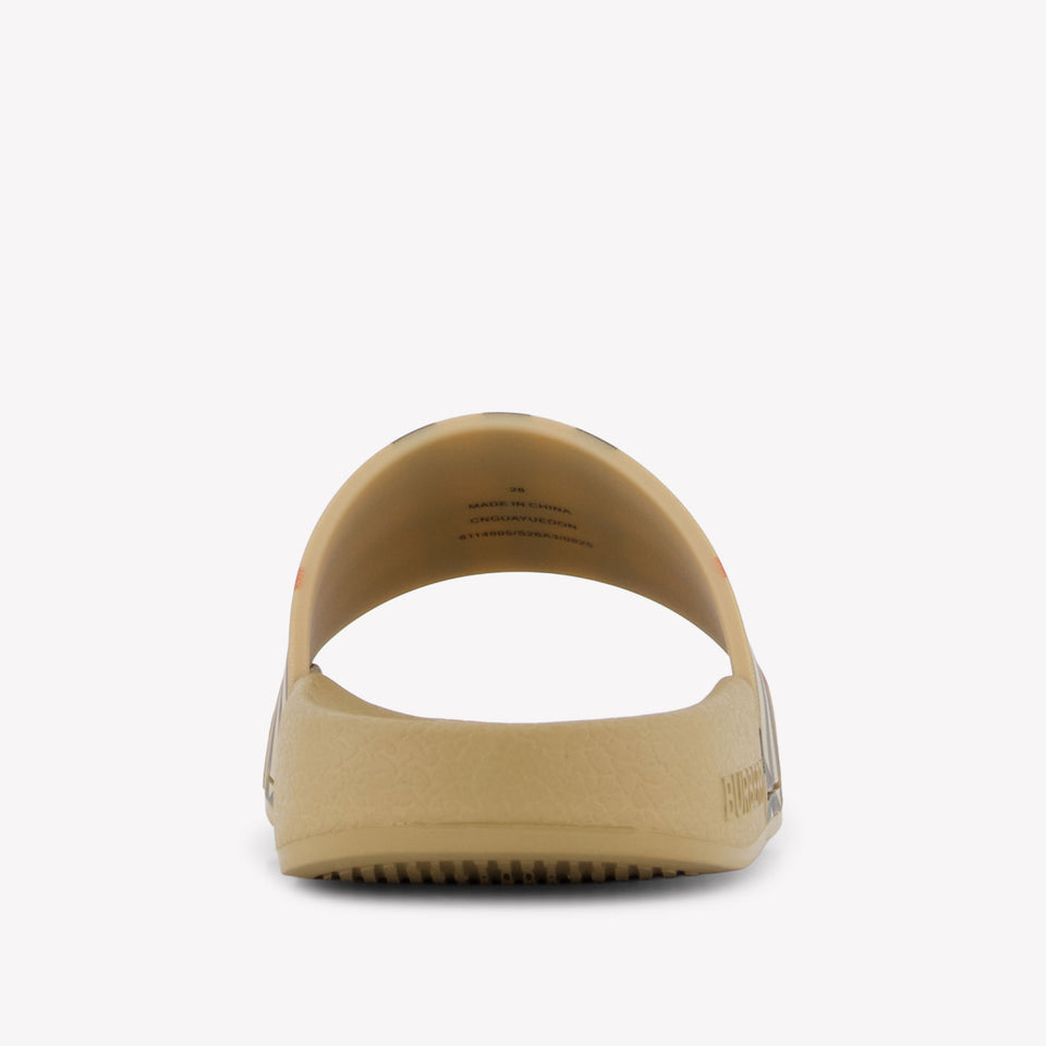 Burberry Furley Unisex Slippers In Beige
