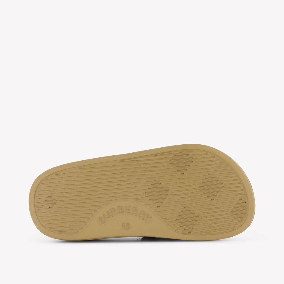 Burberry Furley Unisex Slippers In Beige