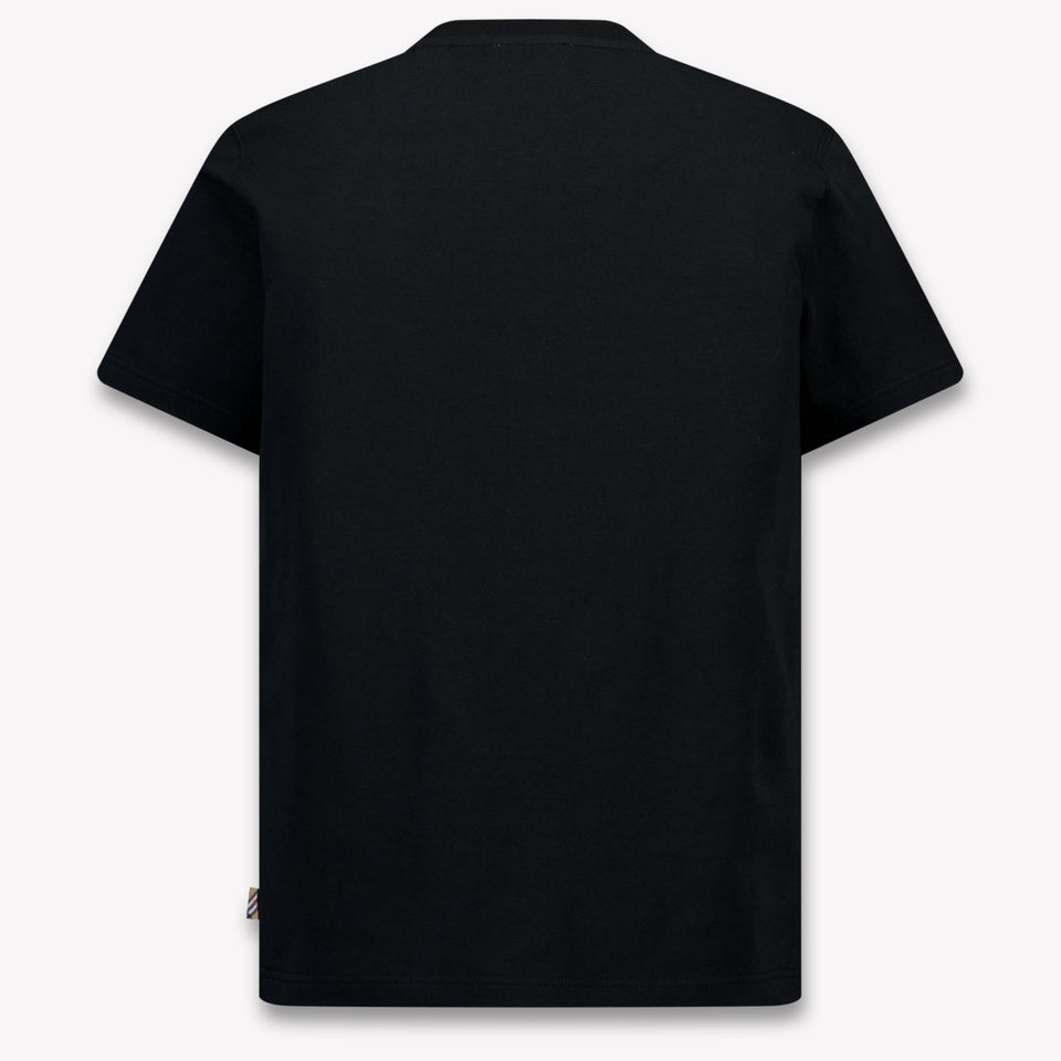Burberry Cedar Stamp Kinder Jongens T-Shirt In Zwart