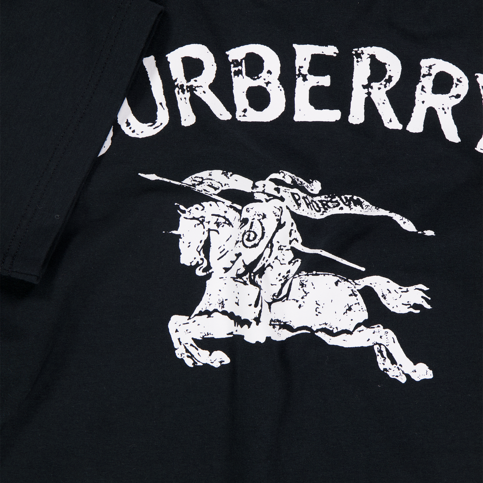 Burberry Cedar Stamp Kinder Jongens T-Shirt In Zwart