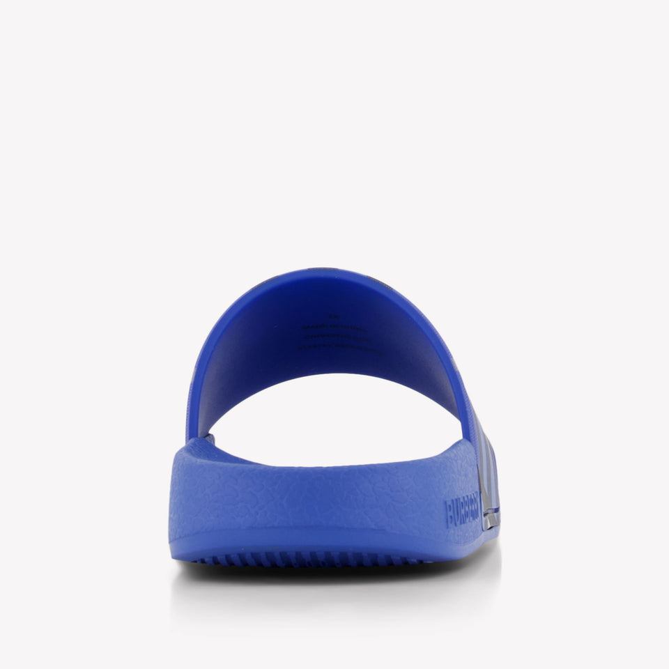 Burberry Furley Boys Flipflops In Cobalt Blue