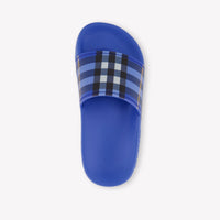 Burberry Furley Boys Flipflops In Cobalt Blue