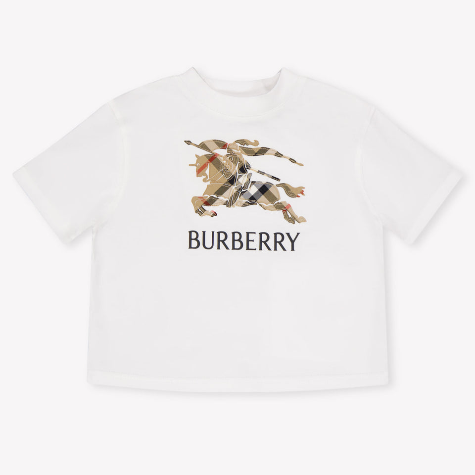Burberry Cedar Baby Unisex T-Shirt In Wit