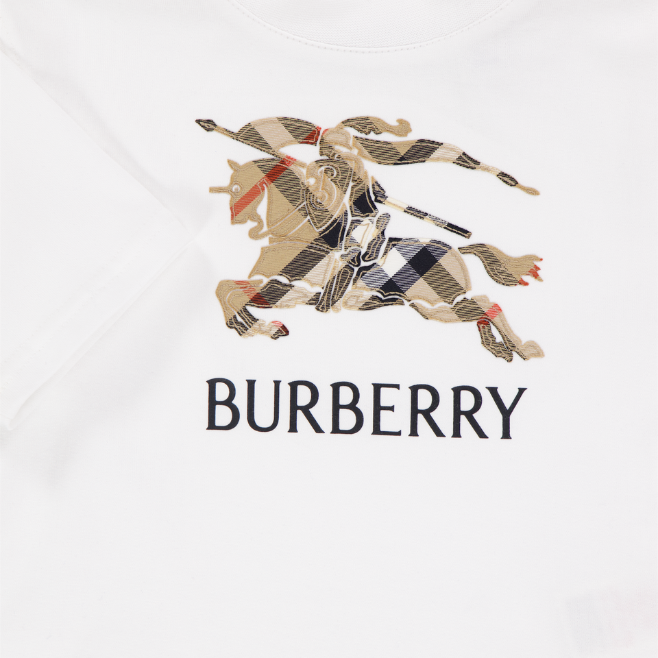 Burberry Cedar Baby Unisex T-Shirt In Wit