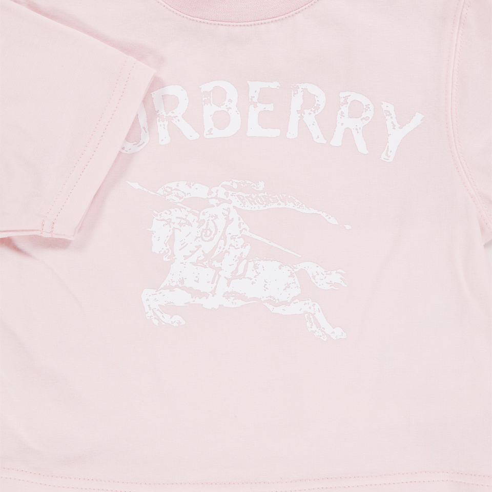 Burberry Cedar Baby Girls T-Shirt In Light Pink