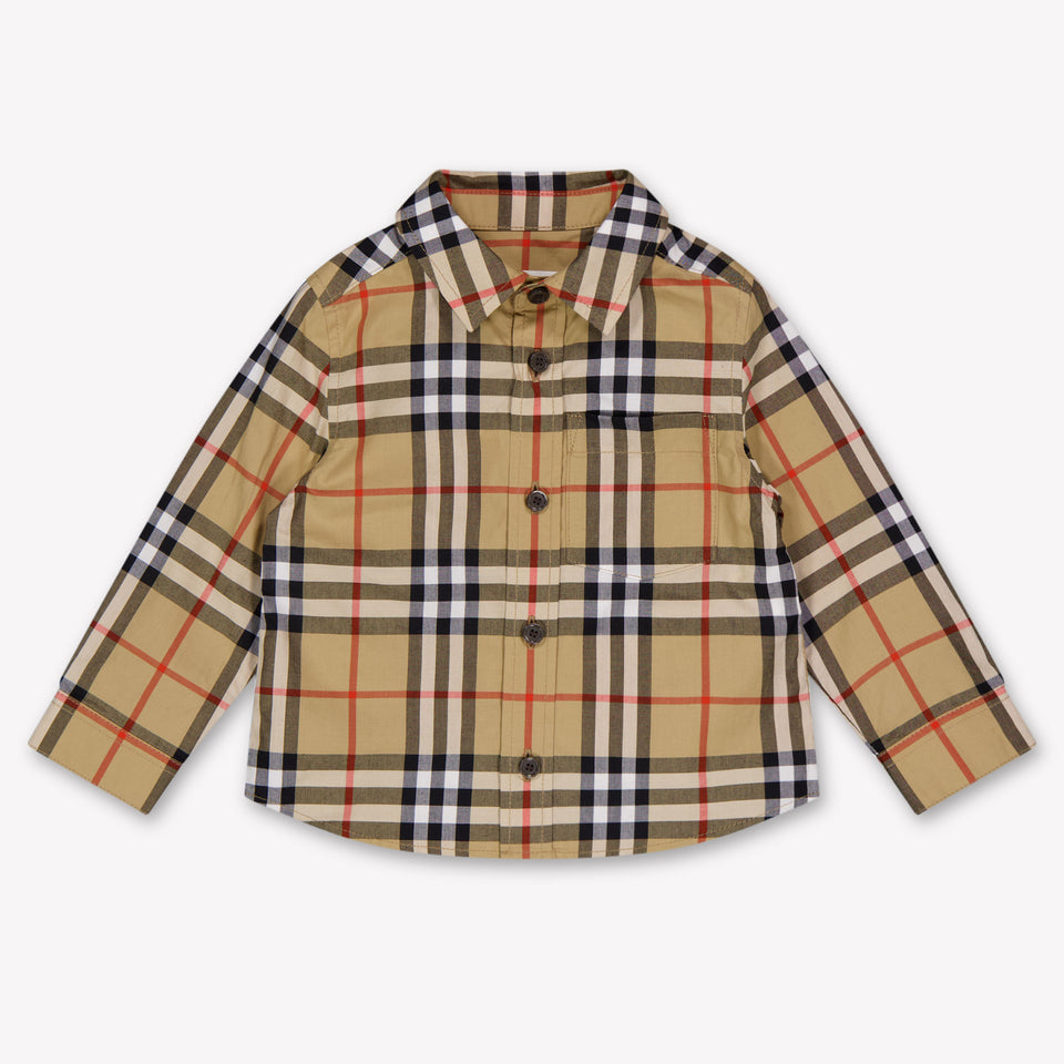 Burberry Owen Baby Boys Blouse In Beige