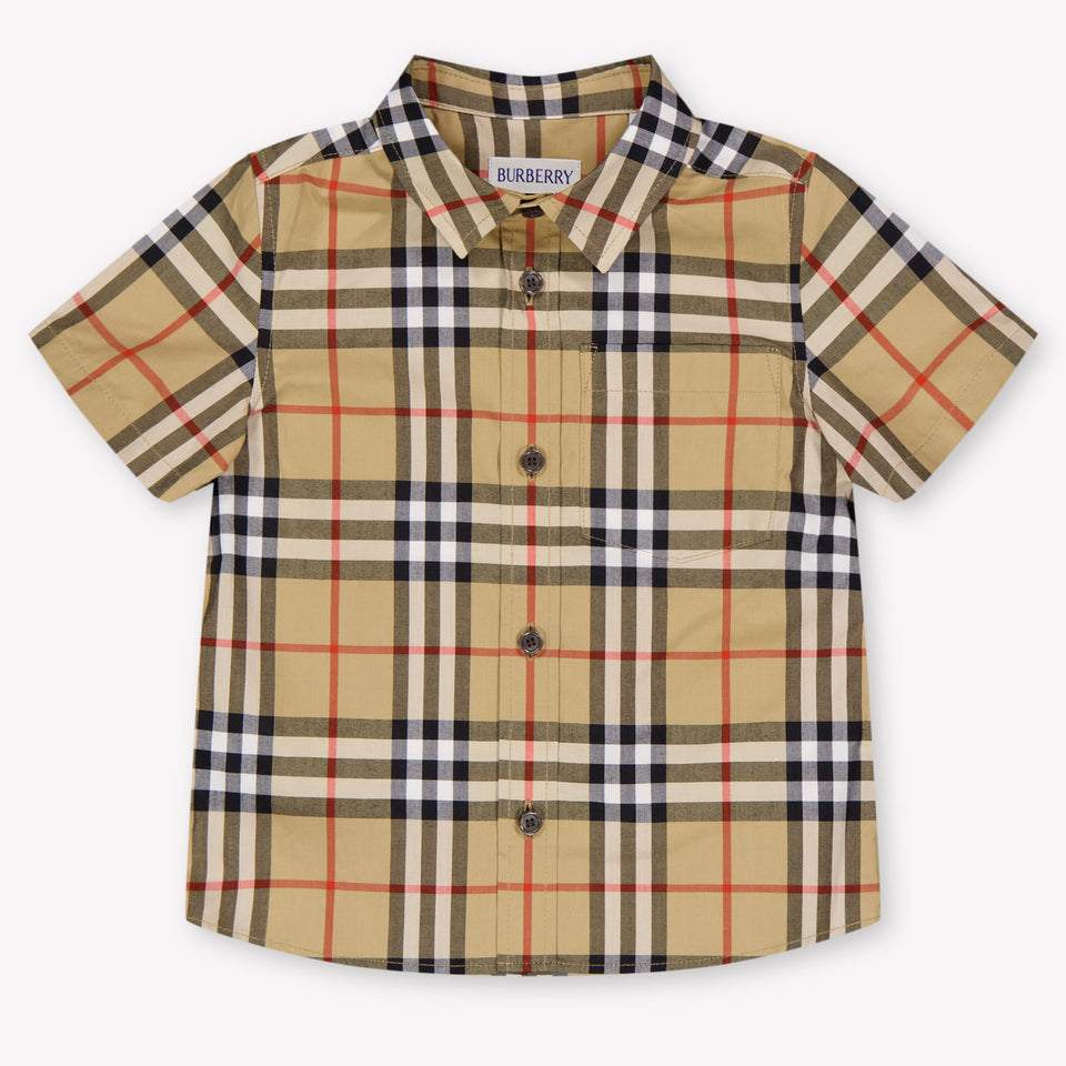 Burberry Owen Baby Boys Blouse In Beige