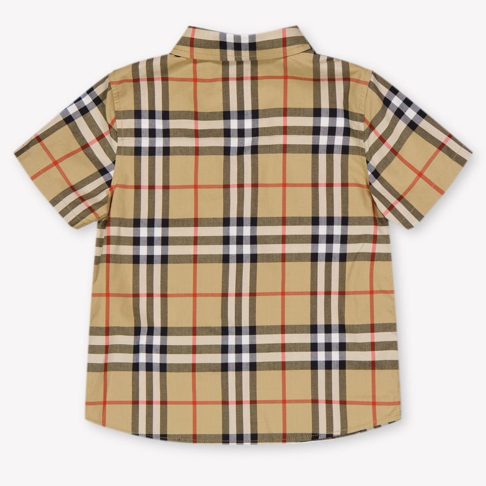 Burberry Owen Baby Boys Blouse In Beige