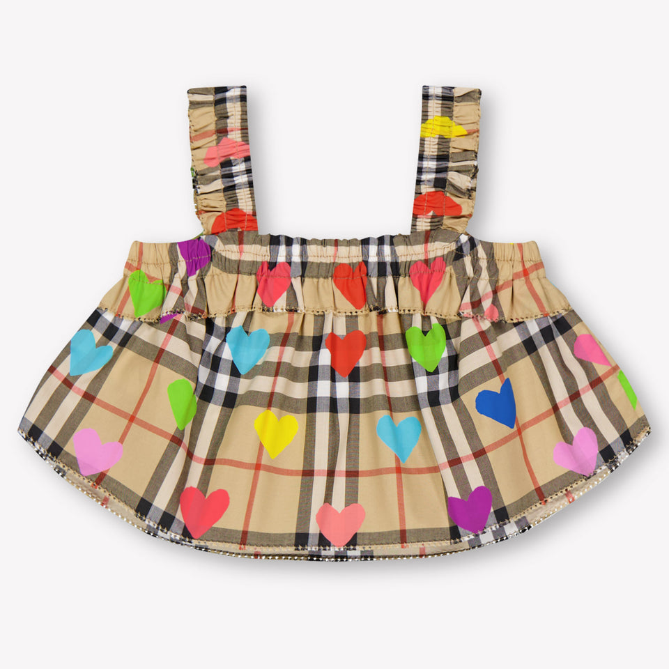 Burberry Gabi Baby Meisjes T-Shirt In Beige
