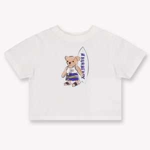 Burberry CedarTeddy Baby Boys T-Shirt In OffWhite