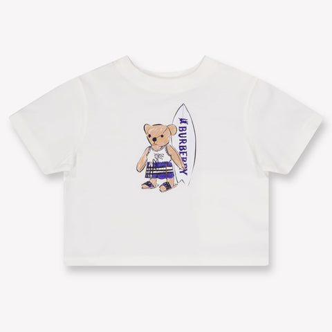 Burberry CedarTeddy Baby Boys T-Shirt In OffWhite