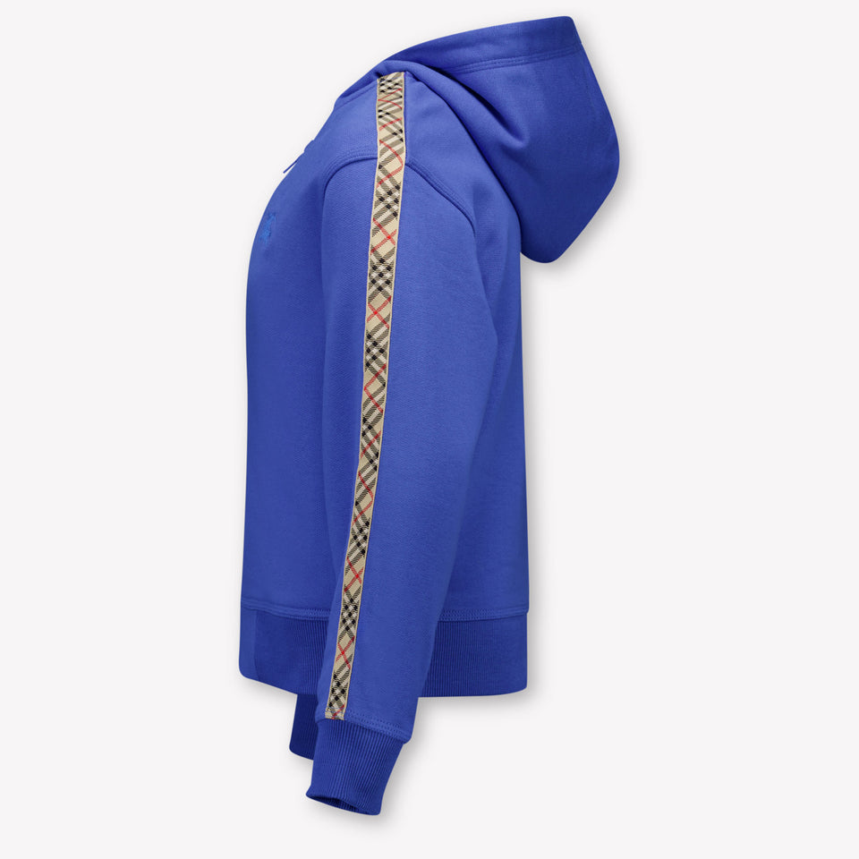 Burberry Clyde Kids Boys Cardigan In Cobalt Blue