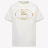 Burberry Cedar Crest Kinder Unisex T-Shirt In Off White