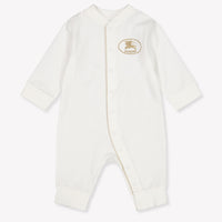 Burberry Jade Baby Girls Playsuit In OffWhite