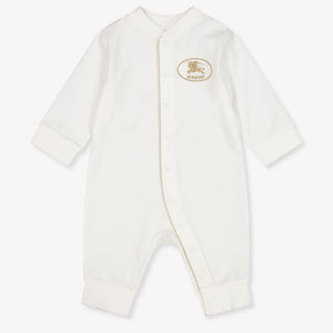 Burberry Jade Baby Girls Playsuit In OffWhite
