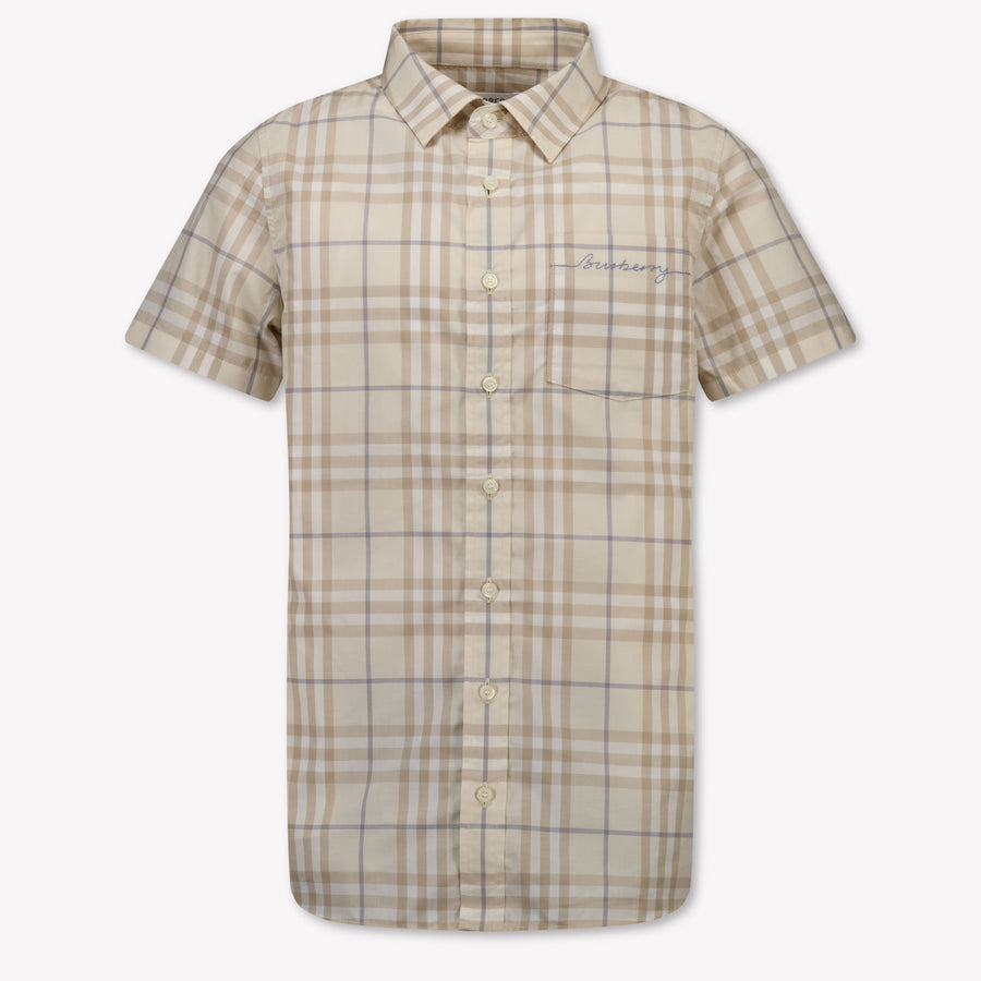 Burberry Kinder Jongens Blouse In Licht Beige