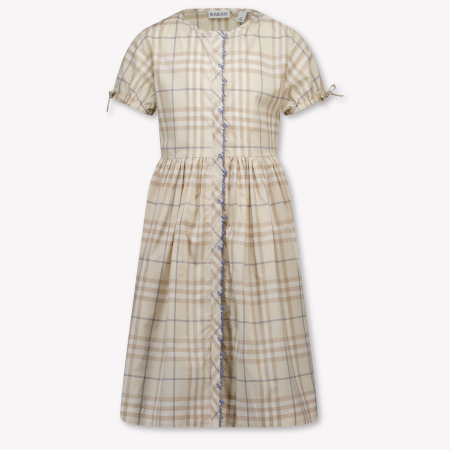 Burberry Josie Kids Girls Dress In Light Beige
