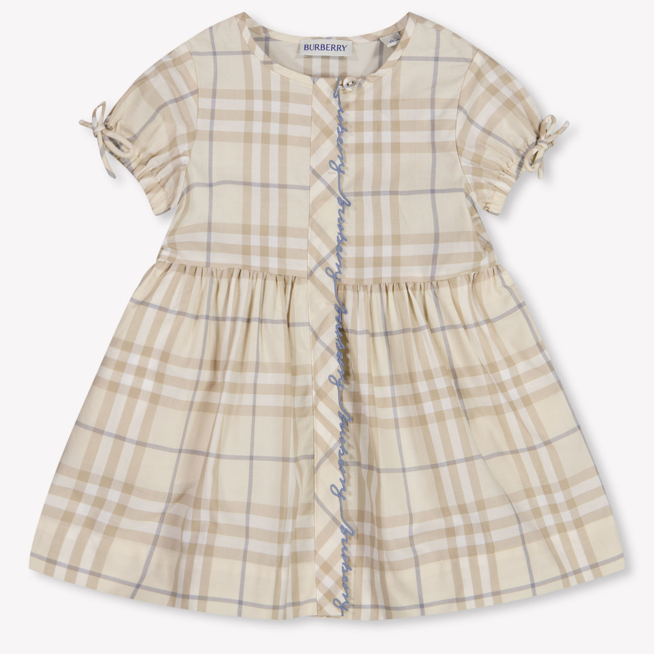 Burberry Josie Baby Meisjes Jurk In Licht Beige