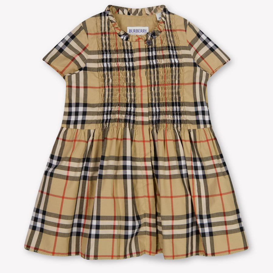 Burberry Rose Baby Meisjes Jurk In Beige