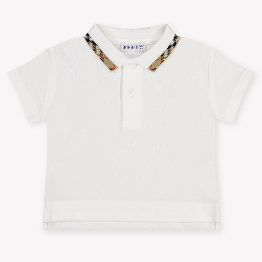 Burberry Johane Baby Jongens Polo In Wit