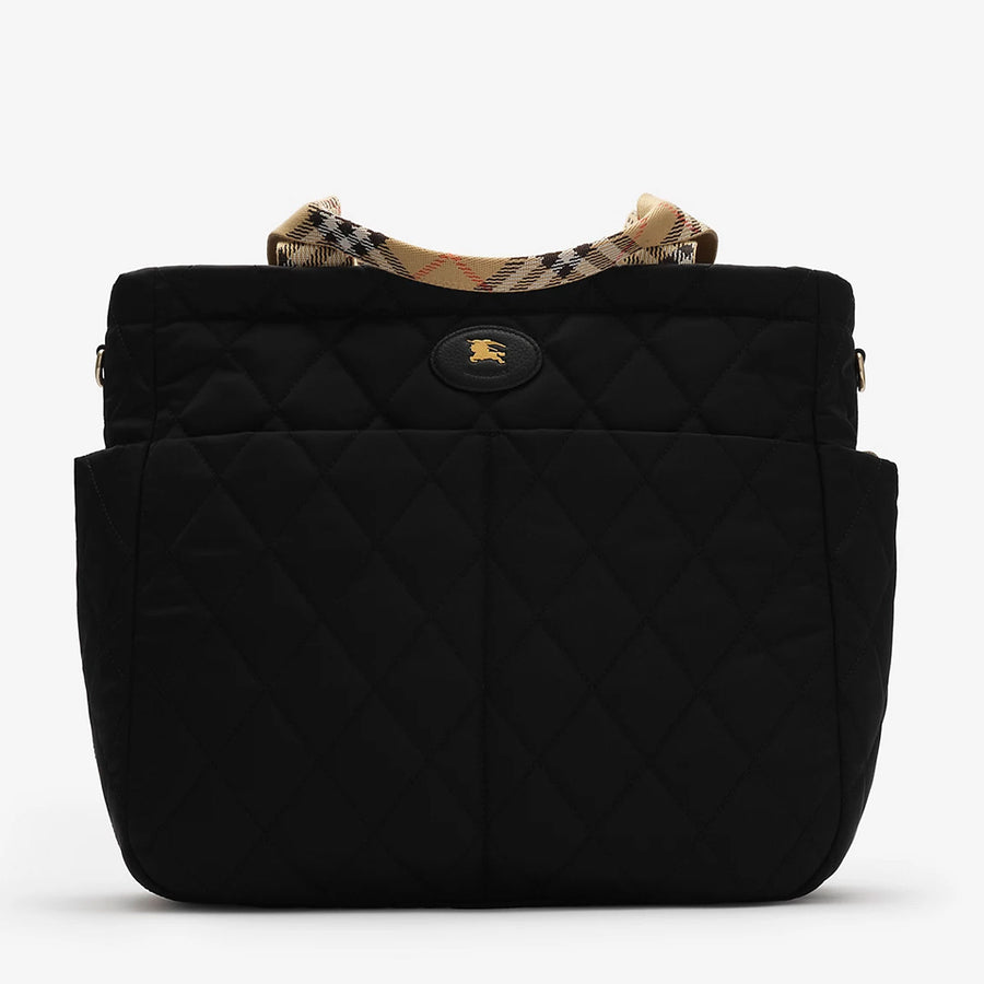 Burberry Cambridge Baby Unisex Diaper Bag In Black