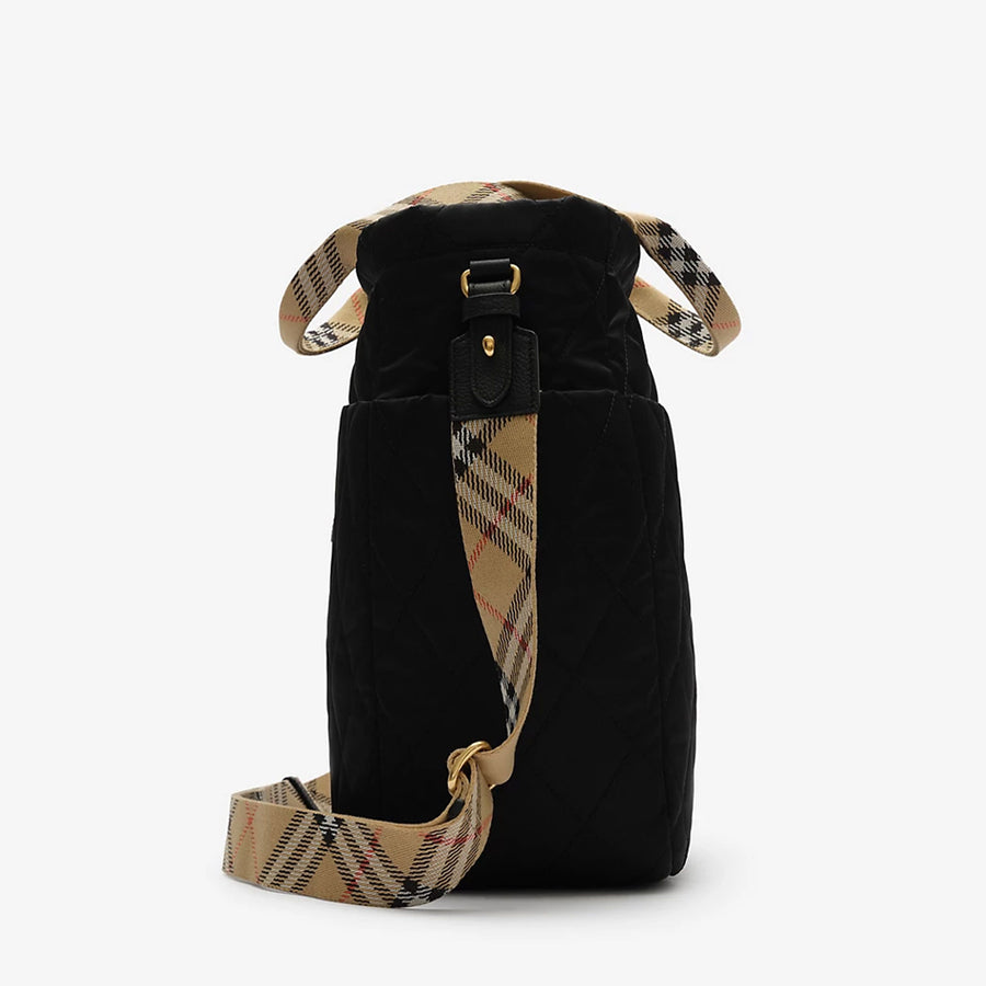 Burberry Cambridge Baby Unisex Diaper Bag In Black