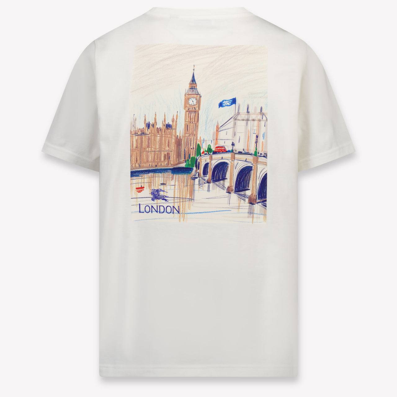 Burberry Cedar Kinder Unisex T-Shirt In Off White