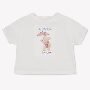 Burberry CEDAR Baby Unisex T-Shirt In OffWhite