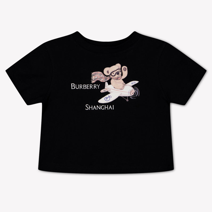 Burberry Cedar Baby Unisex T-Shirt In Zwart