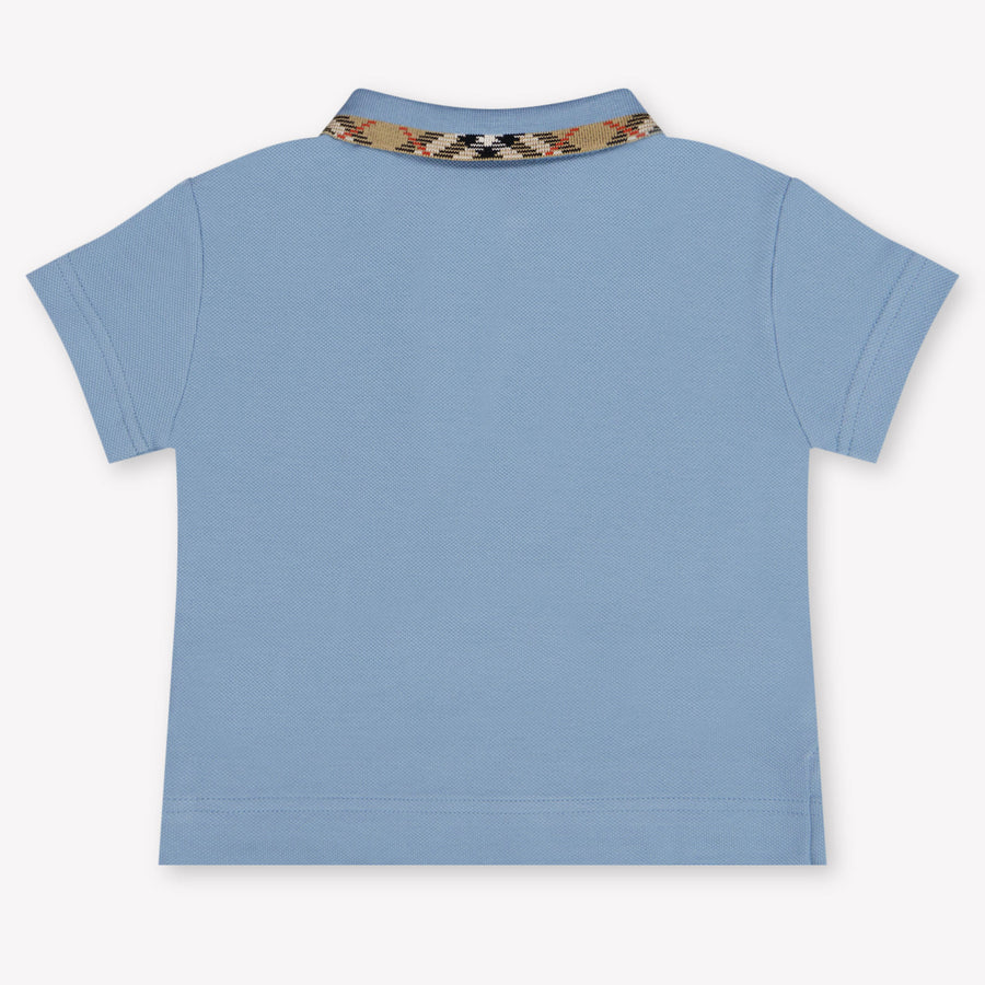 Burberry Johane Baby Jongens Polo In Licht Blauw
