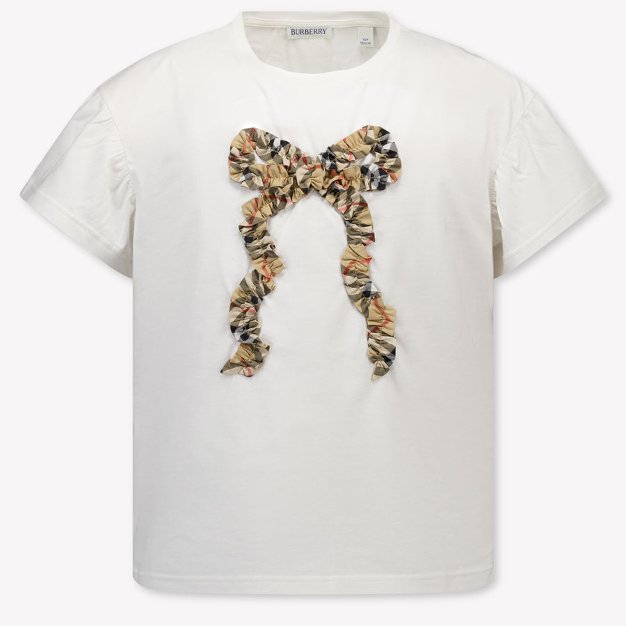 Burberry Roxy Bow Kinder Meisjes T-Shirt In Off White