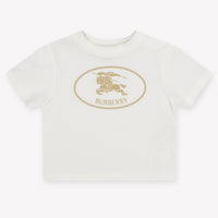 Burberry Cedar Baby Unisex T-Shirt In Off White