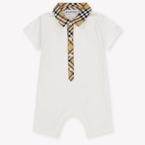 Burberry JAXON Baby Boys Playsuit In White