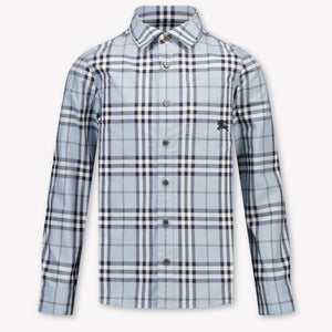 Burberry Owen Kinder Jongens Blouse In Licht Blauw