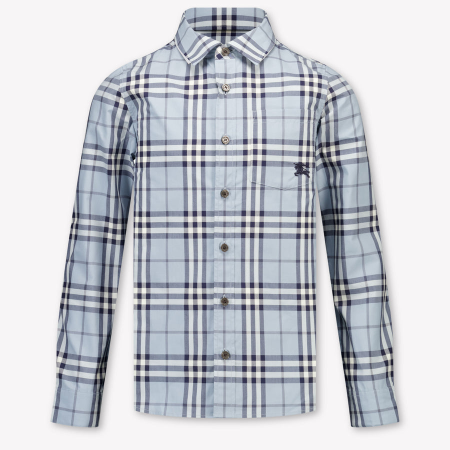 Burberry Owen Kinder Jongens Blouse In Licht Blauw