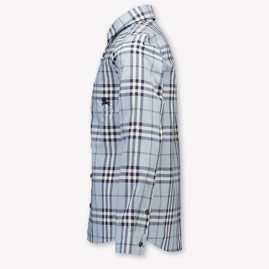 Burberry Owen Kinder Jongens Blouse In Licht Blauw