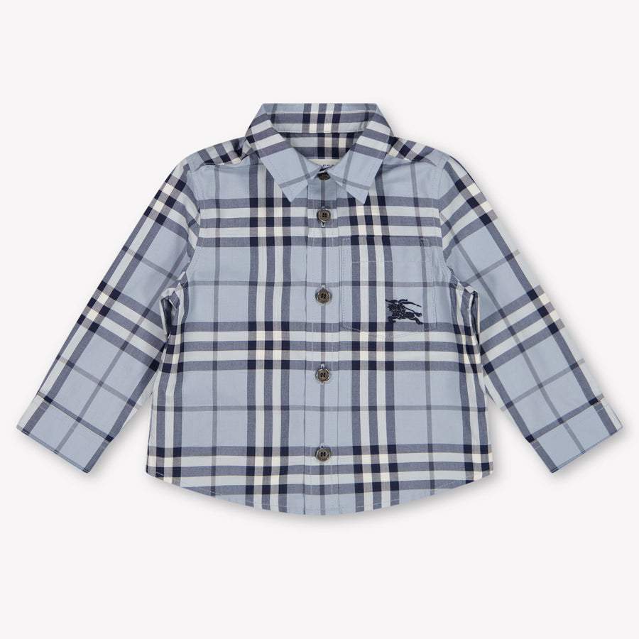 Burberry Owen Baby Jongens Blouse In Licht Blauw