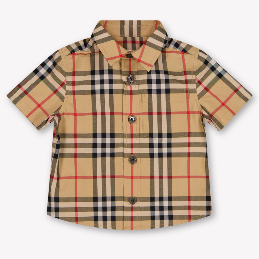 Burberry Owen Baby Boys Blouse In Beige