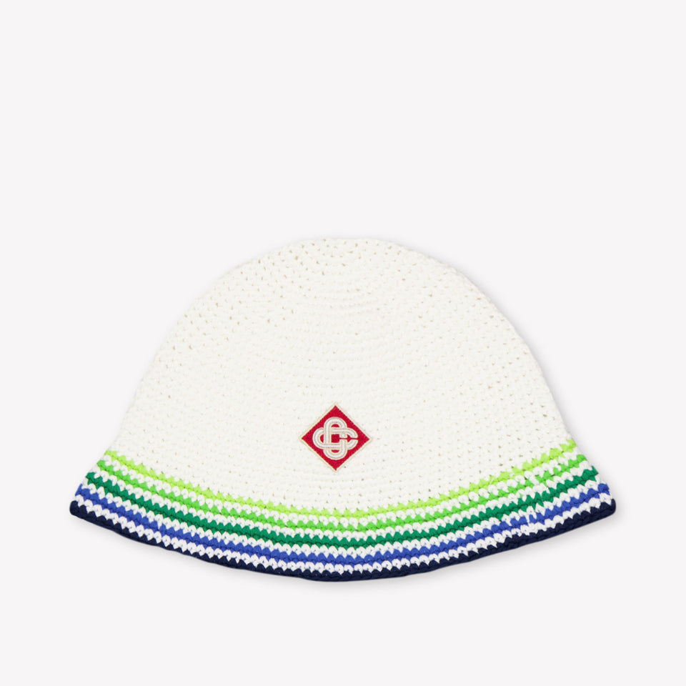 CASABLANCA Kids Unisex Hat In White