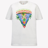 Casablanca Kinder Jongens T-Shirt In Wit