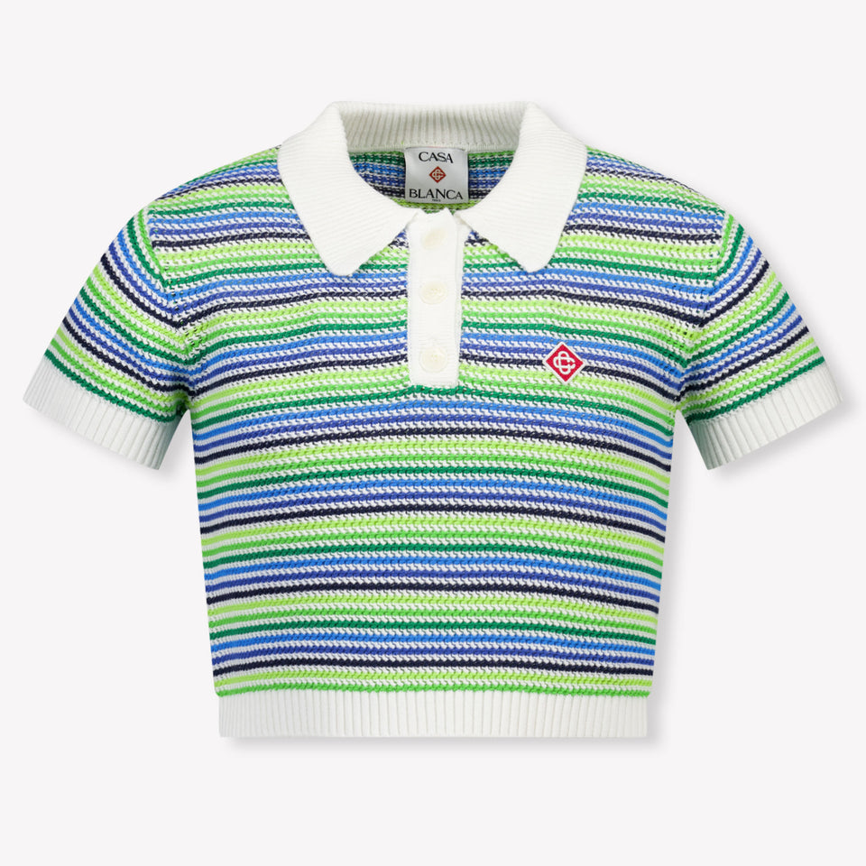 CASABLANCA Kids Girls Polo In Green