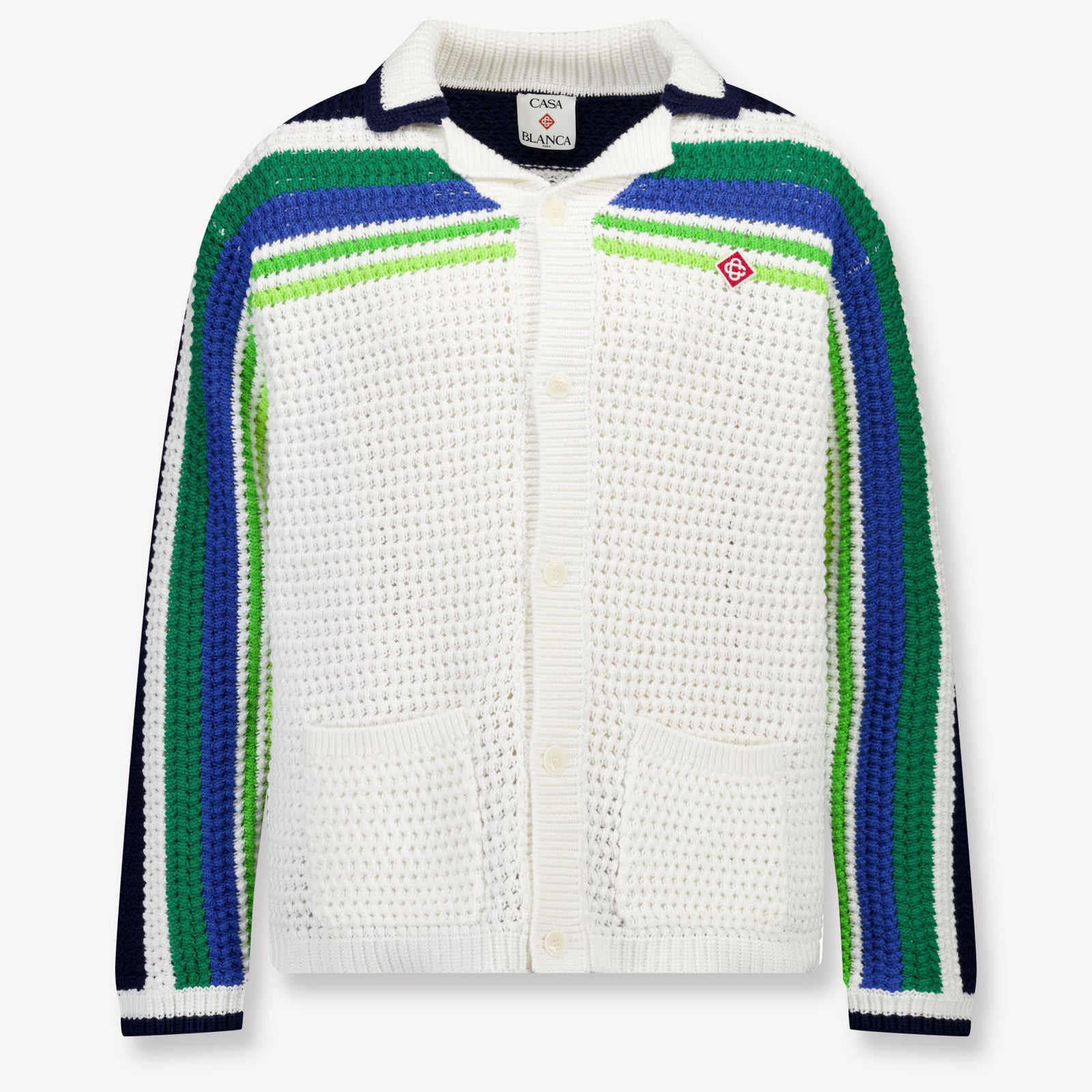 CASABLANCA Kids Boys Cardigan In White