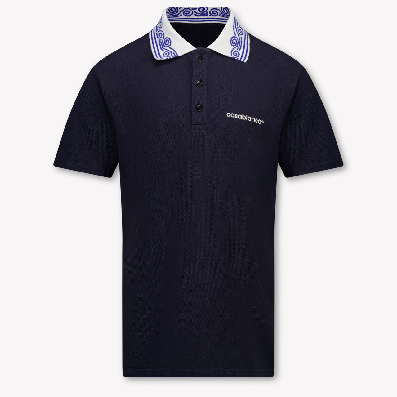 CASABLANCA Kids Unisex Polo In Navy