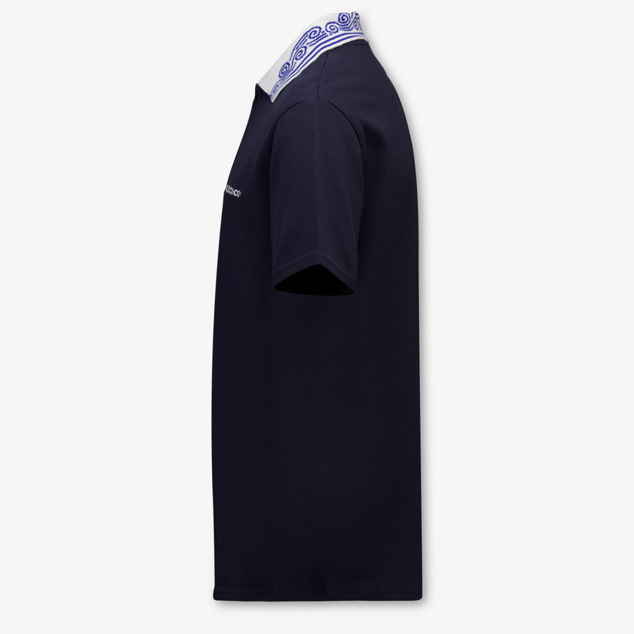 CASABLANCA Kids Unisex Polo In Navy