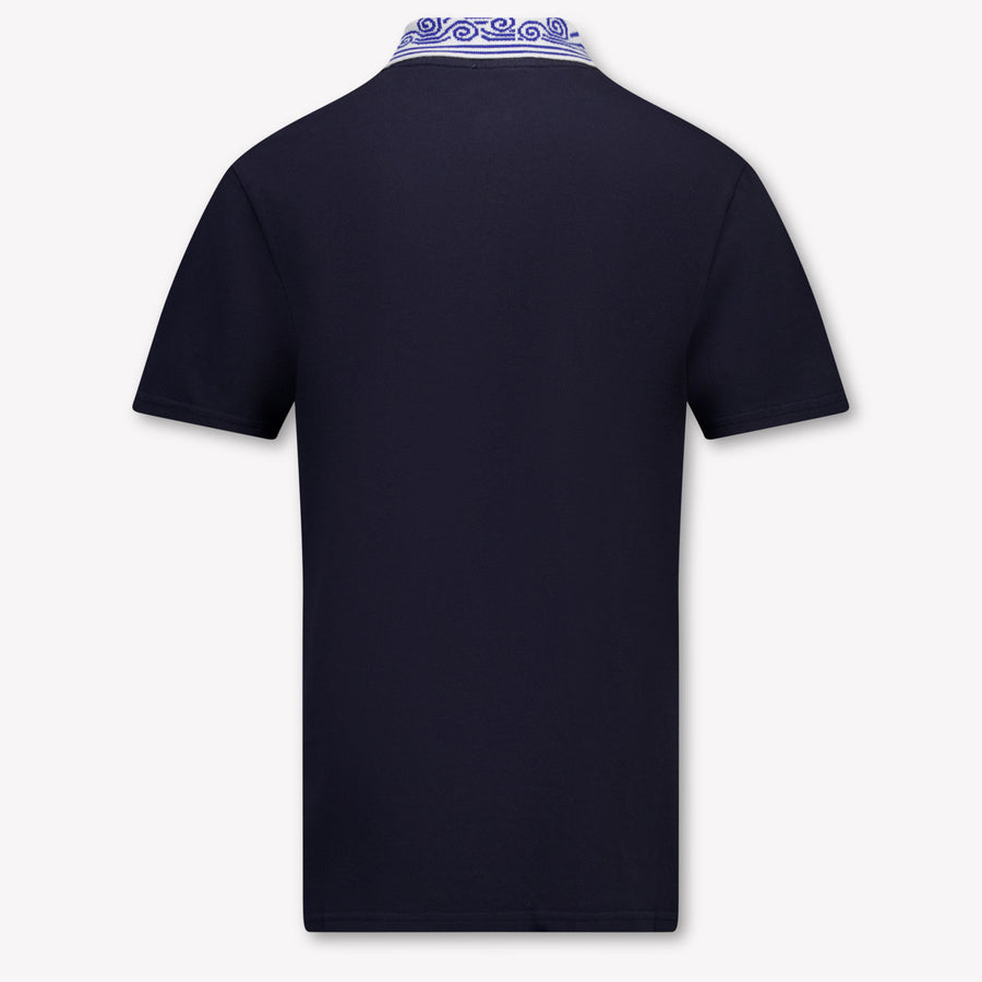 CASABLANCA Kids Unisex Polo In Navy