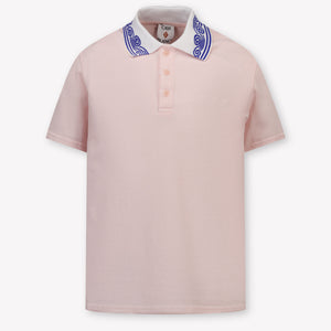 Casablanca Kinder Unisex Polo In Licht Roze