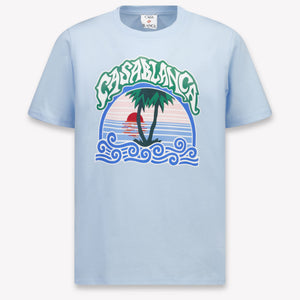 Casablanca Kinder Jongens T-Shirt In Licht Blauw